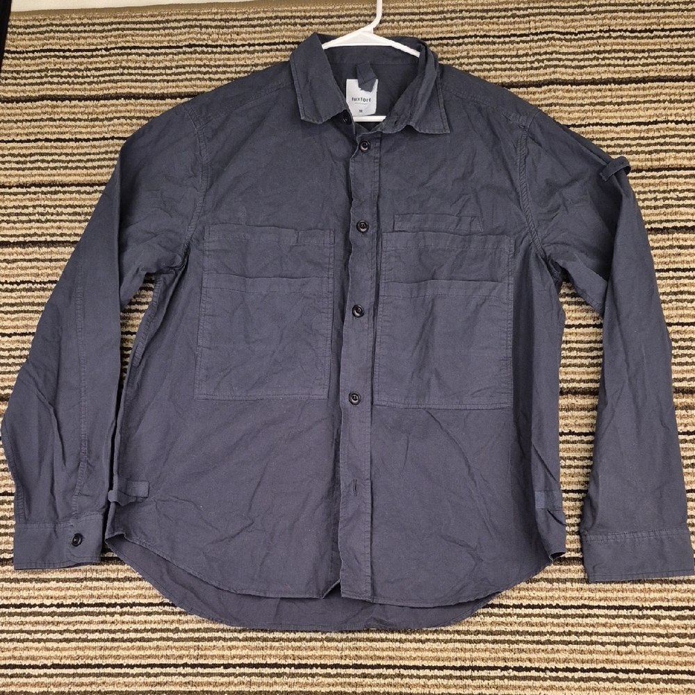 LUXFORT New Standards Portugal Solid Dark Grey Cotton Medium Long Sleeve Shirt